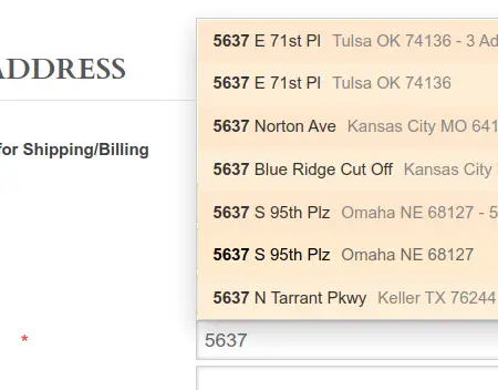 auto insert of address information